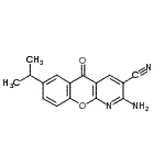 CAS#: 68302-12-5, 2-Amino-7-isopropyl-5-oxo-5H-chromeno[2,3-b]pyridine-3-carbonitrile