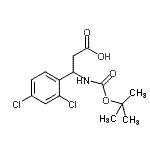 CAS#: 683219-22-9, 3-(2,4-Dichlorophenyl)-3-({[(2-methyl-2-propanyl)oxy]carbonyl}amino)propanoic acid