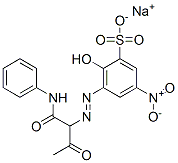CAS 登录号：68400-42-0， 2-羟基-5-硝基-3-[[2-氧代-1-[苯胺基羰基]丙基]偶氮]苯磺酸钠