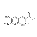 CAS 登录号：685829-33-8， (2E)-3-(4-甲酰基-2,5-二羟基苯基)-2-甲基丙烯酸