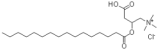 CAS#: 6865-14-1, 3-Carboxy-N,N,N-Trimethyl-2-[(1-Oxohexadecyl)Oxy]-1-Propanaminium Chloride (1:1)
