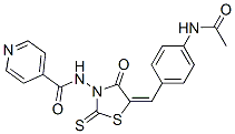 CAS 登录号：68710-96-3， N-[5-[4-(乙酰氨基)亚苄基]-4-氧代-2-硫酮噻唑烷-3-基]-4-吡啶甲酰胺