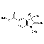 CAS 登录号：6872-10-2， 甲基1,3,3-三甲基-2-亚甲基-5-吲哚啉羧酸酯