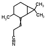 CAS#: 68804-01-3, 3-(3,7,7-trimethylnorcaran-2-ylidene)propanenitrile