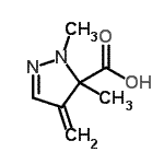 CAS#: 68809-69-8, 1,5-Dimethyl-4-methylene-4,5-dihydro-1H-pyrazole-5-carboxylic acid