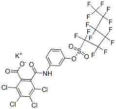 CAS 登录号：68815-72-5， 2,3,4,5-四氯-6-[[[3-[[(十三氟己基)磺酰基]氧基]苯基]氨基]羰基]苯甲酸钾