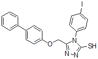 CAS 登录号：68869-51-2， 5-(4-联苯氧基甲基)-1-(4-碘苯基)-S-三唑-2-硫醇