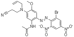 CAS#: 68877-63-4, N-[2-[(2-Bromo-4,6-Dinitrophenyl)Azo]-5-[(2-Cyanoethyl)-2-Allylamino]-4-Methoxyphenyl]-Acetamide