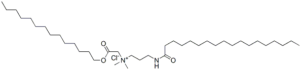 CAS 登录号：68921-83-5， 二甲基[3-[(1-氧代十八烷基)氨基]丙基][2-氧代-2-(十四烷氧基)乙基]氯化铵