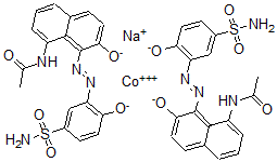 CAS 登录号：68966-95-0， 二[N-[8-[[5-(氨基磺酰基)-2-羟基苯基]偶氮]-7-羟基-1-萘基]乙酰胺(2-)]-钴酸(1-)钠
