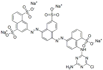 CAS#: 68992-02-9, Tetrasodium 3-[[4-[[4-[(4-Amino-6-Chloro-1,3,5-Triazin-2-Yl)Amino]-5-Sulphonato-1-Naphthyl]Azo]-7-Sulphonato-1-Naphthyl]Azo]Naphthalene-1,5-Disulphonate