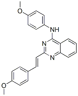 CAS 登录号：69019-03-0， N-(4-甲氧基苯基)-2-[2-(4-甲氧基苯基)乙烯基]喹唑啉-4-胺