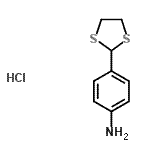 CAS 登录号：690632-79-2， 4-(1,3-二噻戊环-2-基)苯胺盐酸盐(1:1)