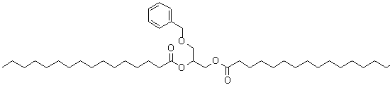 CAS 登录号：69176-47-2， 3-(苄氧基)-1,2-丙烷二基二(十六烷酸)酯