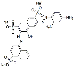 CAS 登录号：69178-38-7， 6-[(2,4-二氨基苯基)偶氮]-4-羟基-3-[(4-磺酸基-1-萘基)偶氮]萘-2,7-二磺酸三钠