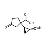 CAS#: 693249-54-6, 1-[(1R,2R)-2-Cyanocyclopropyl]-3-oxocyclopentanecarboxylic acid