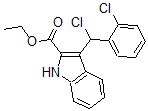 CAS#: 69368-70-3, 3-[Chloro(2-Chlorophenyl)Methyl]-1H-Indole-2-carboxylic Acid Ethyl Ester