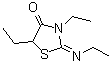 CAS 登录号：693763-44-9， (2E)-3,5-二乙基-2-(乙基亚胺)-1,3-噻唑烷-4-酮