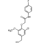 CAS 登录号：693816-01-2， 2-[2-氯-4-(羟基甲基)-6-甲氧基苯氧基]-N-(4-氟苯基)乙酰胺