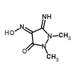 CAS 登录号：69386-73-8， (4Z)-4-(羟基亚胺)-5-亚氨基-1,2-二甲基-3-吡唑烷酮