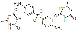 CAS#: 69422-71-5, 6-Methyl-2,4(1H,3H)-Pyrimidinedione compd. with 4,4'-sulfonylbis(benzenamine)