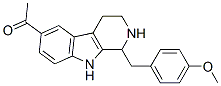 CAS 登录号：69440-51-3， 1,2,3,4-四氢-6-乙酰基-1-(4-甲氧基苄基)-9H-吡啶并[3,4-b]吲哚