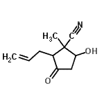 CAS#: 69745-72-8, 2-Allyl-5-hydroxy-1-methyl-3-oxocyclopentanecarbonitrile