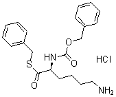 CAS 登录号：69861-89-8， (S)-6-氨基-2-[[(苯基甲氧基)羰基]氨基]-硫代己酸 S-苄基酯单盐酸盐
