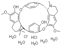 CAS 登录号：6989-98-6， (+)-筒箭毒碱氯化物盐酸盐五水合物