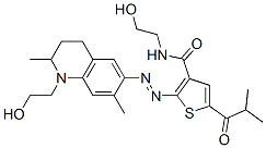 CAS#: 69912-95-4, N-(2-Hydroxyethyl)-5-(2-Methyl-1-Oxopropyl)-2-[[[1,2,3,4-Tetrahydro-1-(2-Hydroxyethyl)-2,7-Dimethylquinolin]-6-Yl]Azo]-3-Thiophenecarboxamide