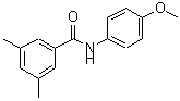 CAS 登录号：701220-53-3， N-(4-甲氧基苯基)-3,5-二甲基苯甲酰胺