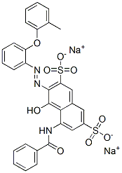 CAS 登录号：70210-37-6， 二钠5-(苯甲酰基氨基)-4-羟基-3-[[2-(2-甲基苯氧基)苯基]偶氮]萘-2,7-二磺酸盐