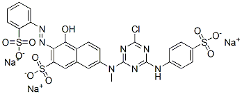 CAS#: 70210-43-4, Trisodium 7-[[4-Chloro-6-[(4-Sulphonatophenyl)Amino]-1,3,5-Triazin-2-Yl]Methylamino]-4-Hydroxy-3-[(2-Sulphonatophenyl)Azo]Naphthalene-2-Sulphonate