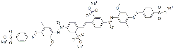 CAS#: 70304-37-9, Tetrasodium 4,4'-Bis[[2-Methoxy-5-Methyl-4-[(4-Sulphonatophenyl)Azo]Phenyl]Azoxy]Stilbene-2,2'-Disulphonate