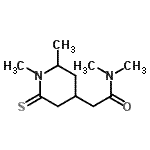 CAS#: 70367-50-9, 2-(1,2-Dimethyl-6-thioxo-4-piperidinyl)-N,N-dimethylacetamide