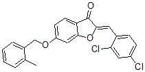 CAS 登录号：7048-24-0， 2-(2,4-二氯苄亚基)-6-(2-甲基苄基)氧基-苯并呋喃-3-酮