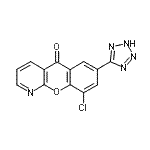 CAS#: 70502-82-8, 9-Chloro-7-(1H-tetrazol-5-yl)-5H-chromeno[2,3-b]pyridin-5-one