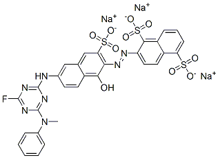 CAS#: 70571-70-9, Trisodium 2-[[6-[[4-Fluoro-6-(Methylphenylamino)-1,3,5-Triazin-2-Yl]Amino]-1-Hydroxy-3-Sulphonato-2-Naphthyl]Azo]Naphthalene-1,5-Disulphonate