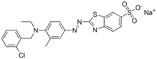 CAS#: 70693-60-6, Sodium 2-[[4-[(2-Chlorobenzyl)Ethylamino]-M-Tolyl]Azo]Benzothiazole-6-Sulphonate