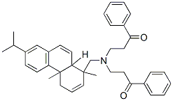 CAS#: 70776-87-3, (1R-(1alpha,4abeta,10aalpha))-3,3'-(((1,2,3,4,9,10,10a-Octahydro-1,4a-dimethyl-7-(1-methylethyl)-1-phenanthryl)methyl)imino)bispropiophenone