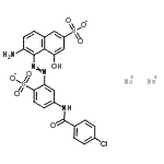 CAS 登录号：70815-07-5， 二钠6-氨基-5-({5-[(4-氯苯甲酰基)氨基]-2-磺酸苯基}偶氮)-4-羟基-2-萘磺酸酯
