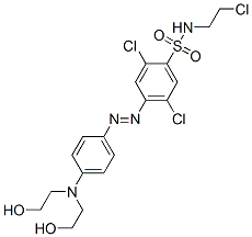 CAS 登录号：70865-32-6， 4-[[4-[二(2-羟基乙基)氨基]苯基]偶氮]-2,5-二氯-N-(2-氯乙基)苯磺酰胺