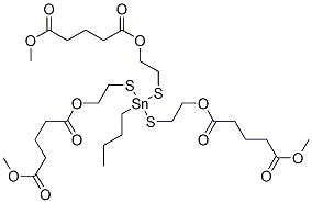 CAS 登录号：70942-36-8， 二甲基10-丁基-10-[[2-[(5-甲氧基-1,5-二氧代戊基)氧基]乙基]硫代]-5,15-二氧代-6,14-二氧杂-9,11-二硫杂-10-锡杂十九烷二酸酯