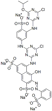 CAS 登录号：71033-05-1， 5-[[4-氯-6-[[3-[[4-氯-6-(1-甲基乙氧基)-1,3,5-三嗪-2-基]氨基]-4-磺酸基苯基]氨基]-1,3,5-三嗪-2-基]氨基]-4-羟基-3-[(2-磺酸基苯基)偶氮]萘-2,7-二磺酸四钠