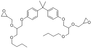 CAS#: 71033-08-4, 2,2'-[(1-Methylethylidene)Bis[4,1-Phenyleneoxy[1-(Butoxymethyl)Ethylene]Oxymethylene]]Bisoxirane