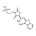 CAS#: 71215-62-8, 3-{5-[1-(3-Methyl-1,3-benzoxazol-2(3H)-ylidene)-2-propanylidene]-4-oxo-2-thioxo-1,3-oxazolidin-3-yl}-1-propanesulfonic acid