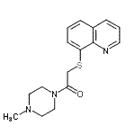 CAS#: 712307-27-2, 1-(4-Methyl-1-piperazinyl)-2-(8-quinolinylsulfanyl)ethanone