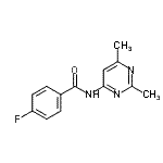 CAS 登录号：712309-08-5， N-(2,6-二甲基-4-嘧啶基)-4-氟苯甲酰胺