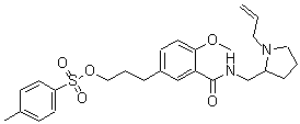 CAS 登录号：713135-14-9， 3-(3-{[(1-烯丙基-2-吡咯烷基)甲基]氨基甲酰}-4-甲氧基苯基)丙基 4-甲基苯磺酸酯