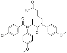 CAS#: 71455-77-1, N-(N-(4-Chlorobenzoyl)-3-(p-Anisidino)Propionyl)-4-(p-Anisidino)Butyric Acid